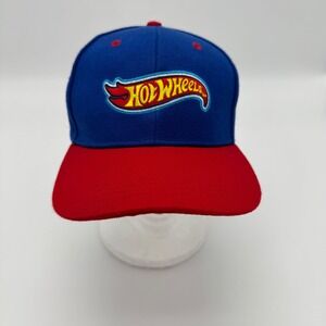 Open Road Hot Wheels Snapback Hat Mens OSFM Blue Red Embroidered Racing Cap